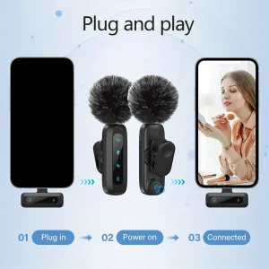  K9 Wireless Microphone професионален безжичен микрофон за мобилен телефон 